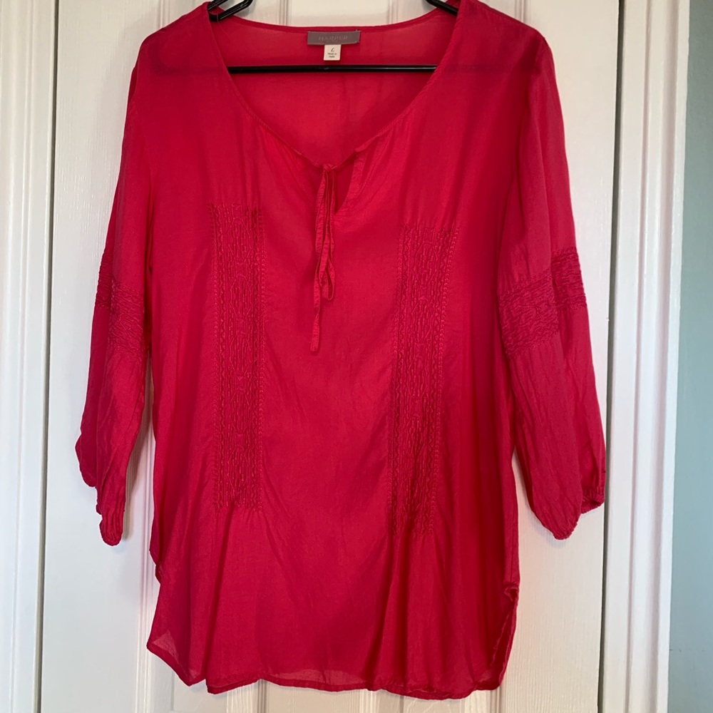 Pink Embroidered Tunic